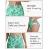 imageBALEAF Womens 3 Swim Board Shorts High Waisted Bathing Suit Bottoms for Swimming with Liner Pockets UPF 50Green Floral