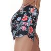 imageBALEAF Womens 3 Swim Board Shorts High Waisted Bathing Suit Bottoms for Swimming with Liner Pockets UPF 50Red Floral