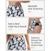 imageBALEAF Womens 3 Swim Board Shorts High Waisted Bathing Suit Bottoms for Swimming with Liner Pockets UPF 50White Floral