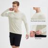 imagebaleaf Mens Sun Protection Shirts UV SPF UPF 50 Long Sleeve Rash Guard Fishing Running Quick Dry LightweightLight Brown