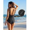 imagebaleaf One Piece Swimsuit Women Tummy Control Bathing Suit High Neck Swimwear with Adjustable StrapsBlack