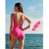 imagebaleaf One Piece Swimsuit Women Tummy Control Bathing Suit High Neck Swimwear with Adjustable StrapsPink