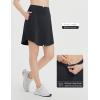 imagebaleaf Skorts for Woman 20 Knee Length Golf Tennis Skirt High Waisted Long Athletic Casual Pockets UPF 50Black