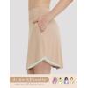 imagebaleaf Skorts for Woman 20 Knee Length Golf Tennis Skirt High Waisted Long Athletic Casual Pockets UPF 50Khaki
