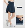 imagebaleaf Skorts for Woman 20 Knee Length Golf Tennis Skirt High Waisted Long Athletic Casual Pockets UPF 50Navy Blue