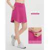 imagebaleaf Skorts for Woman 20 Knee Length Golf Tennis Skirt High Waisted Long Athletic Casual Pockets UPF 50Rose Red