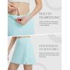 imagebaleaf Womens 16 Golf Skorts Skirts 5 Pockets High Waisted Stretchy Tennis Skirt Athletic Workout RunningLight Blue