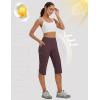 imagebaleaf Womens 17 Capri Pants Lighweight Cargo Capris Quick Dry Zipper Pockets Hiking Biking Casual Outdoor17indark Brown