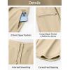imagebaleaf Womens 17 Capri Pants Lighweight Cargo Capris Quick Dry Zipper Pockets Hiking Biking Casual Outdoor17inkhaki