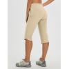 imagebaleaf Womens 17 Capri Pants Lighweight Cargo Capris Quick Dry Zipper Pockets Hiking Biking Casual Outdoor17inkhaki