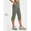 imagebaleaf Womens 17 Capri Pants Lighweight Cargo Capris Quick Dry Zipper Pockets Hiking Biking Casual Outdoor19inarmy Green
