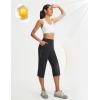 imagebaleaf Womens 17 Capri Pants Lighweight Cargo Capris Quick Dry Zipper Pockets Hiking Biking Casual Outdoor19inblack