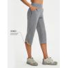 imagebaleaf Womens 17 Capri Pants Lighweight Cargo Capris Quick Dry Zipper Pockets Hiking Biking Casual Outdoor19indark Gray
