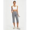 imagebaleaf Womens 17 Capri Pants Lighweight Cargo Capris Quick Dry Zipper Pockets Hiking Biking Casual Outdoor19indark Gray