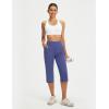 imagebaleaf Womens 17 Capri Pants Lighweight Cargo Capris Quick Dry Zipper Pockets Hiking Biking Casual Outdoor19innavy Blue