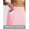 imagebaleaf Womens 17 Golf Skirts 3 Pockets High Waisted Stretchy Tennis Athletic Skorts Workout Running Casual SummerLight Pink