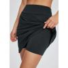 imagebaleaf Womens 18 Golf Skorts Skirts Knee Length Athletic Tennis Skort Modest Long Casual with Pockets SoftBlack