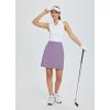 imagebaleaf Womens 18 Golf Skorts Skirts Knee Length Athletic Tennis Skort Modest Long Casual with Pockets SoftPurple