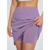 imagebaleaf Womens 18 Golf Skorts Skirts Knee Length Athletic Tennis Skort Modest Long Casual with Pockets SoftPurple