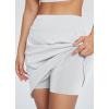 imagebaleaf Womens 18 Golf Skorts Skirts Knee Length Athletic Tennis Skort Modest Long Casual with Pockets SoftWhite