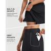 imagebaleaf Womens 18 Golf Skorts Skirts Pockets UPF 50 Zipper Quick Dry Casual Work Skort TravelBlack
