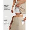 imagebaleaf Womens 18 Golf Skorts Skirts Pockets UPF 50 Zipper Quick Dry Casual Work Skort TravelKhaki