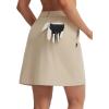 imagebaleaf Womens 18 Golf Skorts Skirts Pockets UPF 50 Zipper Quick Dry Casual Work Skort TravelKhaki