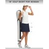 imagebaleaf Womens 18 Golf Skorts Skirts Pockets UPF 50 Zipper Quick Dry Casual Work Skort TravelNavy Blue