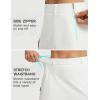 imagebaleaf Womens 18 Golf Skorts Skirts Pockets UPF 50 Zipper Quick Dry Casual Work Skort TravelStar White