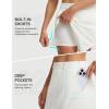 imagebaleaf Womens 18 Golf Skorts Skirts Pockets UPF 50 Zipper Quick Dry Casual Work Skort TravelStar White
