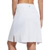 imagebaleaf Womens 20 Knee Length Golf Skorts Long Athletic Tennis Skirts for Women Active Casual Pockets UV Protection01white