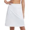 imagebaleaf Womens 20 Knee Length Golf Skorts Long Athletic Tennis Skirts for Women Active Casual Pockets UV Protection01white