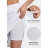 imagebaleaf Womens 20 Knee Length Golf Skorts Long Athletic Tennis Skirts for Women Active Casual Pockets UV Protection01white