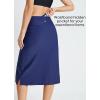 imagebaleaf Womens 28 Midi Length Long Swim Skirts with Legging Modest High Waisted Tankini Skirt Bottom UPF 50Dark Blue