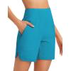 imagebaleaf Womens 3579 High Waisted Swim Board Shorts Quick Dry Swimsuits Bottoms Trunks with PocketsAqua Blue