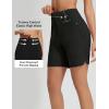 imagebaleaf Womens 3579 High Waisted Swim Board Shorts Quick Dry Swimsuits Bottoms Trunks with PocketsBlack