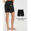 imagebaleaf Womens 3579 High Waisted Swim Board Shorts Quick Dry Swimsuits Bottoms Trunks with PocketsBlack
