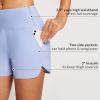 imagebaleaf Womens 3579 High Waisted Swim Board Shorts Quick Dry Swimsuits Bottoms Trunks with PocketsIce Blue