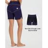imagebaleaf Womens 3579 High Waisted Swim Board Shorts Quick Dry Swimsuits Bottoms Trunks with PocketsNavy Blue
