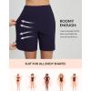 imagebaleaf Womens 3579 High Waisted Swim Board Shorts Quick Dry Swimsuits Bottoms Trunks with PocketsNavy Blue