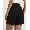 imagebaleaf Womens 6 Golf Shorts Stretch Pleated Work Short for Hiking Quick Dry Dressy Casual Summer UPF50Black