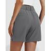 imagebaleaf Womens 6 Golf Shorts Stretch Pleated Work Short for Hiking Quick Dry Dressy Casual Summer UPF50Dark Gray