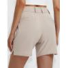 imagebaleaf Womens 6 Golf Shorts Stretch Pleated Work Short for Hiking Quick Dry Dressy Casual Summer UPF50Khaki