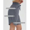 imagebaleaf Womens Bermuda Long Shorts 9 Above Knee Length Quick Dry Lightweight Zipper Pockets Casual Summer Athletic UPF 50Dark Gray