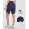 imagebaleaf Womens Bermuda Long Shorts 9 Above Knee Length Quick Dry Lightweight Zipper Pockets Casual Summer Athletic UPF 50Navy Blue