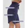 imagebaleaf Womens Bermuda Long Shorts 9 Above Knee Length Quick Dry Lightweight Zipper Pockets Casual Summer Athletic UPF 50Navy Blue