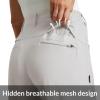 imagebaleaf Womens Golf Shorts Stretch 45 Quick Dry Mesh Breathable Hiking Spandex Active with Pockets AthleticLight Gray