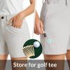 imagebaleaf Womens Golf Shorts Stretch 45 Quick Dry Mesh Breathable Hiking Spandex Active with Pockets AthleticLight Gray