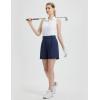 imagebaleaf Womens Golf Shorts Stretch Pleated Work Short for Hiking Quick Dry Dressy Casual Summer UPF50 Navy Blue XL