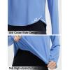 imagebaleaf Womens Long Sleeve Workout Shirts Lightweight Quick Dry Running Athletic Yoga Tops with Curved Hem Thumb LoopLight Blue